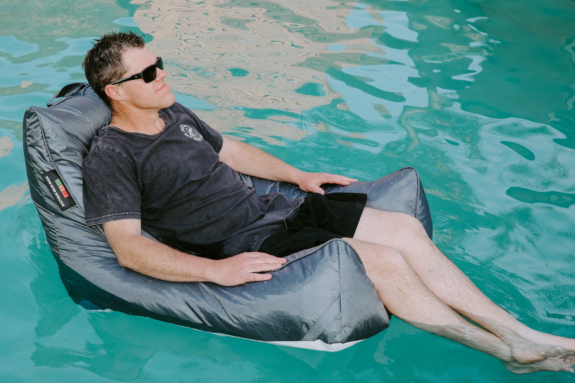 Water chair charcoal floating pool bean bag